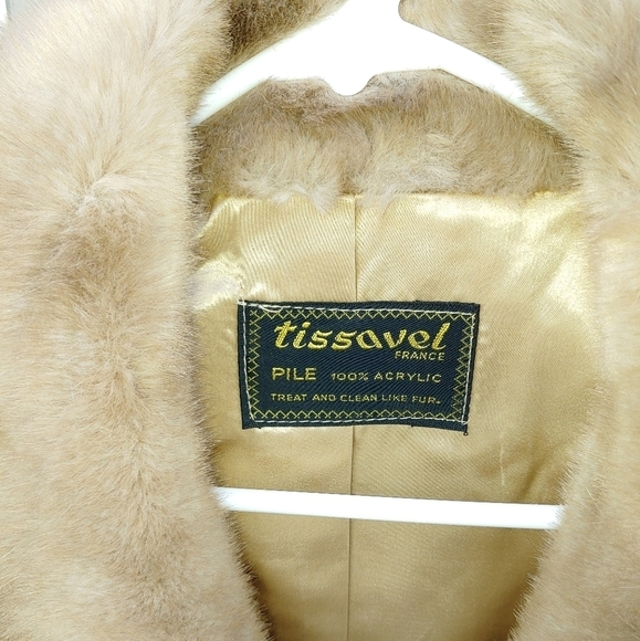 LUXURIOUS TISSAVEL FAUX FUR CAPE SHAWL BOLERO SIZE LARGE - Picture 4 of 5